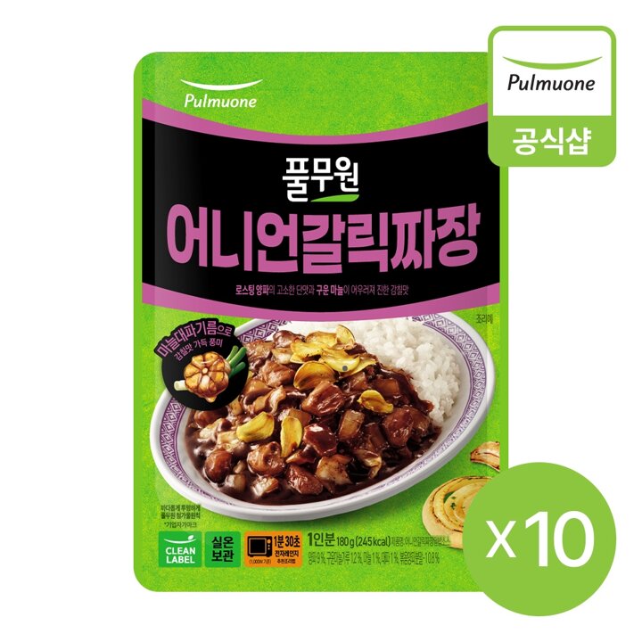 풀무원 어니언갈릭짜장 덮밥소스 180gX10개
