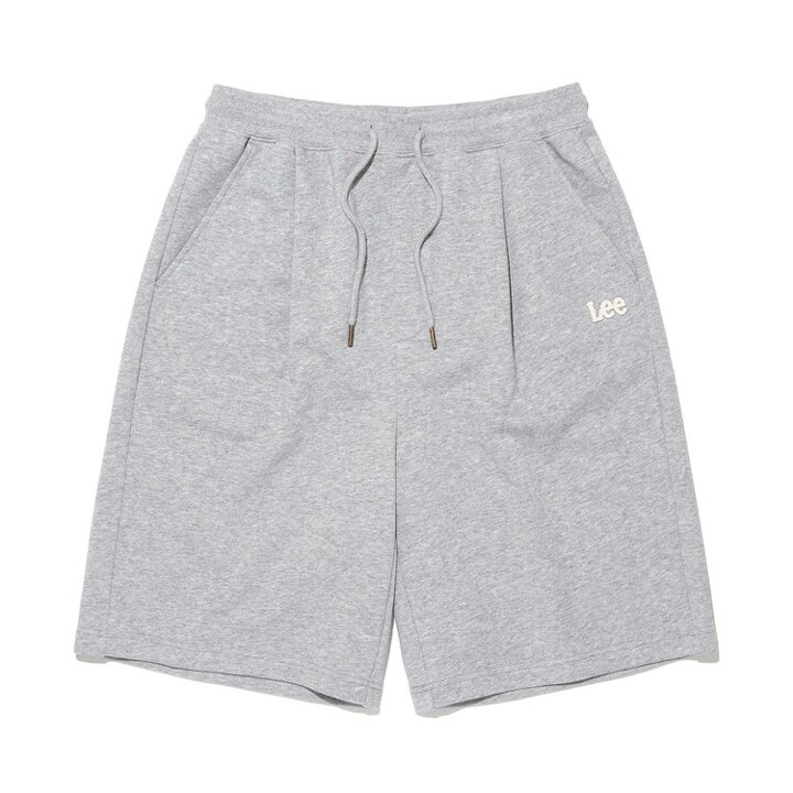 LEE 펠트 트위치 원턱 스웻 쇼츠 그레이 LE2602SO33GR