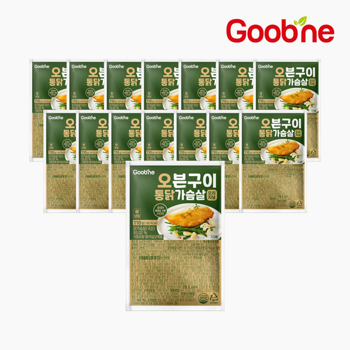 [굽네 오통닭]치킨맛 오븐구이 통 닭가슴살 오리지널 110g*15팩 CQ04