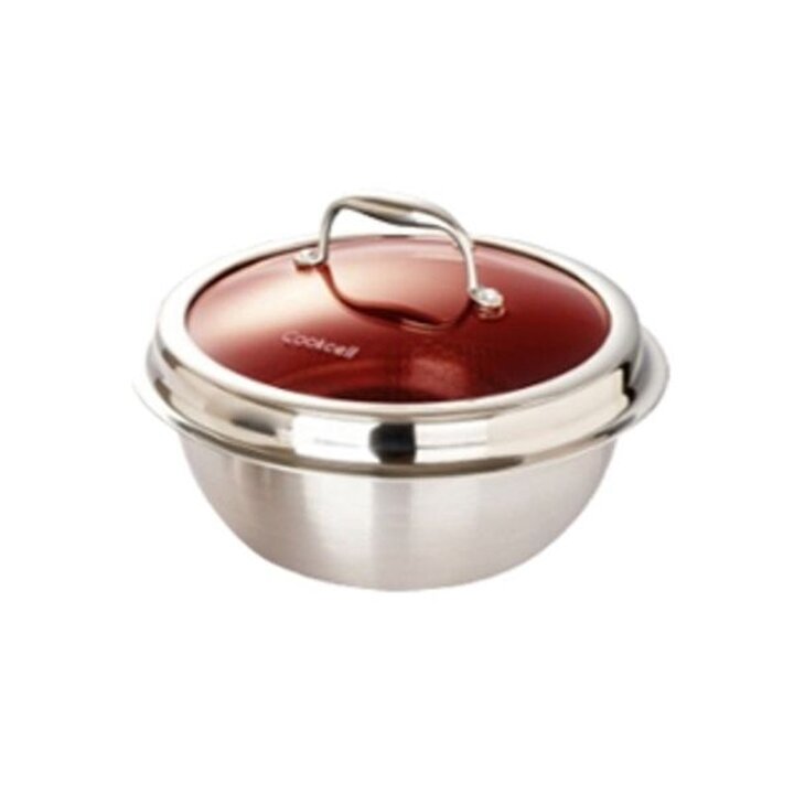 전인화의 쿡셀 블랙큐브 가마솥(레드) 16cm(유리뚜껑포함)[33619389]