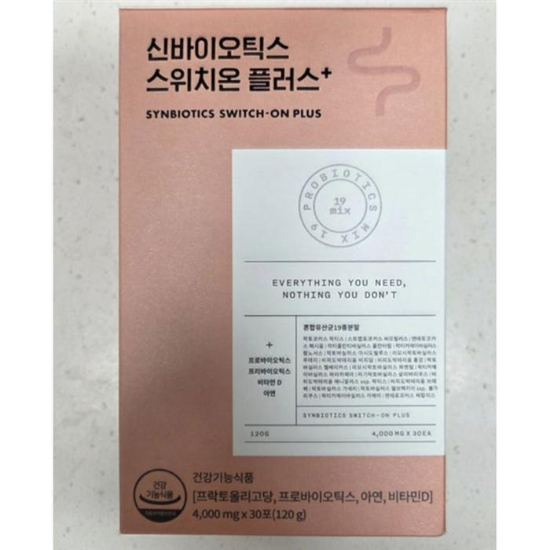 신바이오틱스 스위치온 플러스 생유산균 프락토올리고당 4g (1개월분) 30포 (47207181)