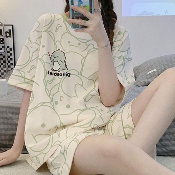 니엘여성여름귀여운잠옷세트반팔반바실내복