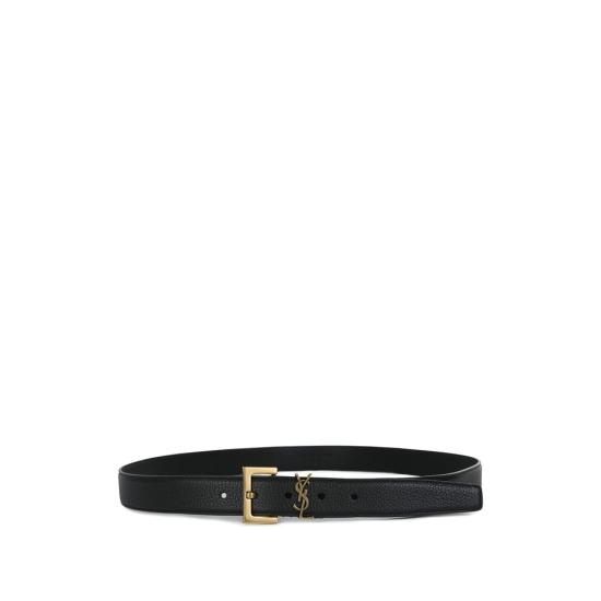[해외배송] 26SS 생로랑 모노그램 벨트 634440 DTI0W 1000 BLACK