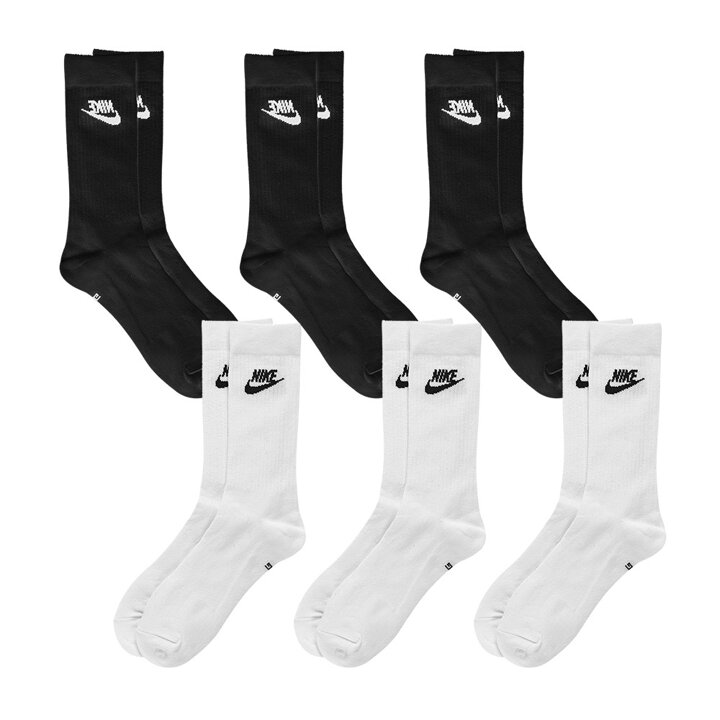 [3pack] 스포츠 쿠션 로고 크루삭스 장목 3PACK 블랙/화이트