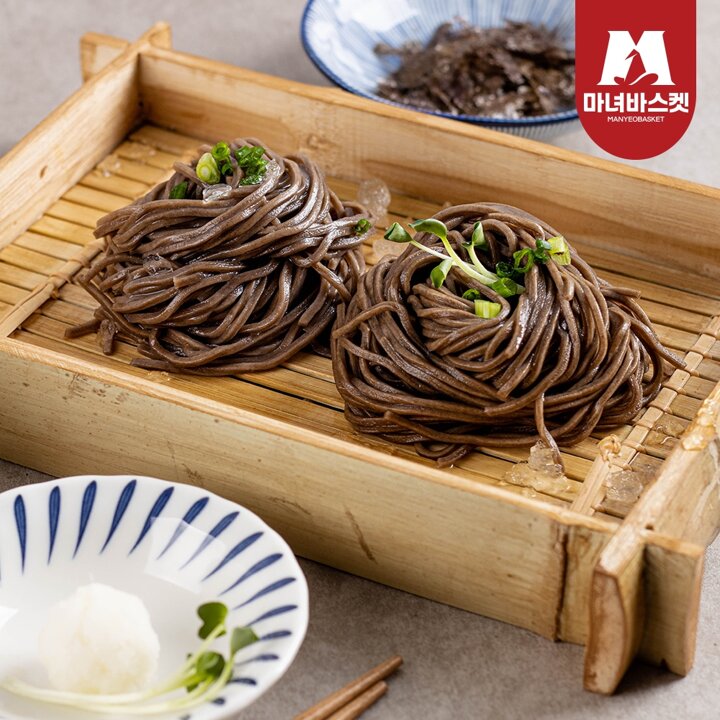 [마녀바스켓] 살얼음 동동 메밀소바6인분(메밀면150g*6+소스25g*6)