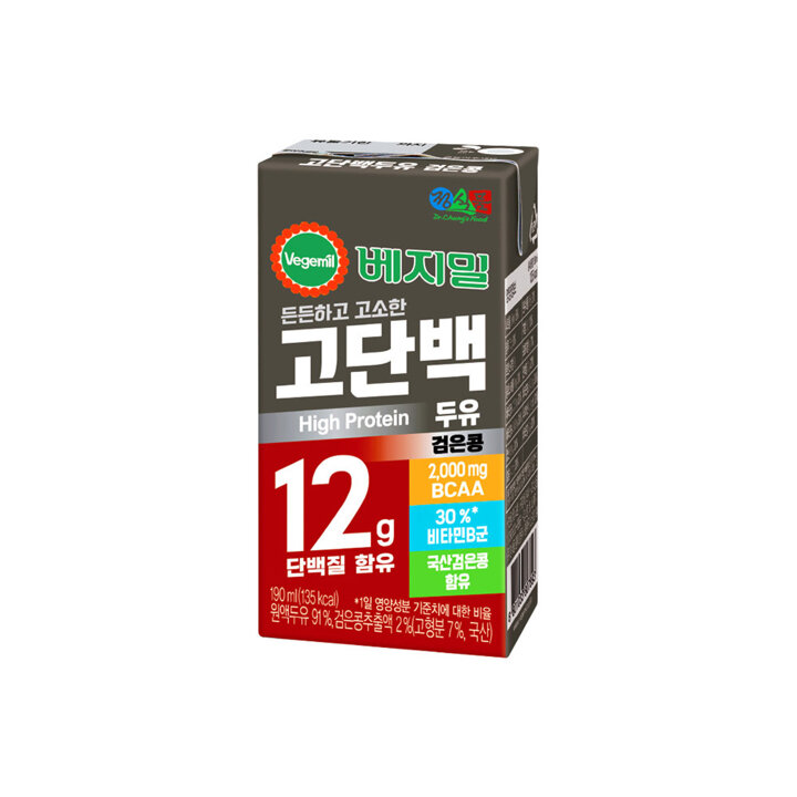 베지밀 고단백두유 검은콩 190mlx80팩