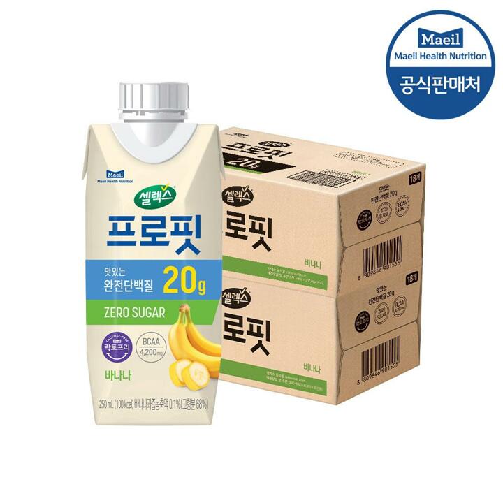 셀렉스 프로핏 완전단백질 바나나 250ML 36팩