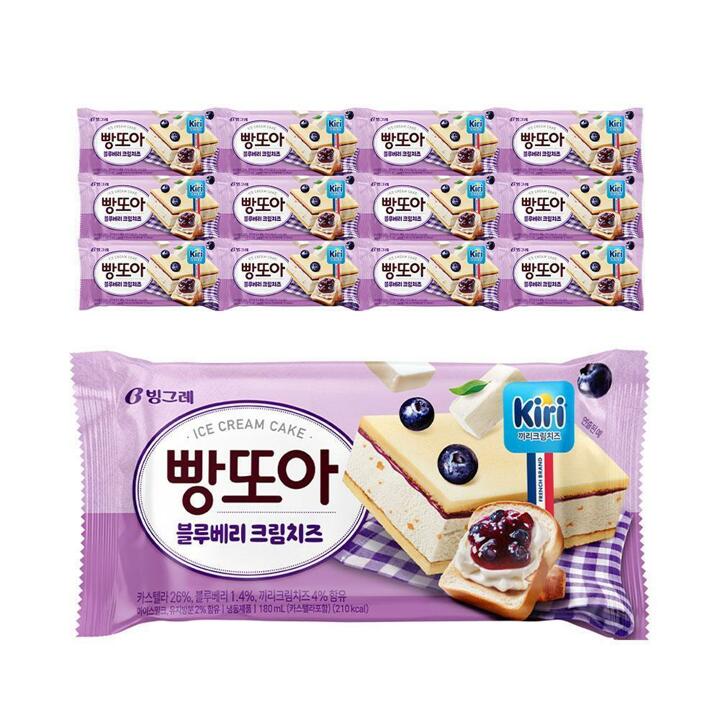 [G] 빙그레 빵또아 블루베리 12개 아이스크림