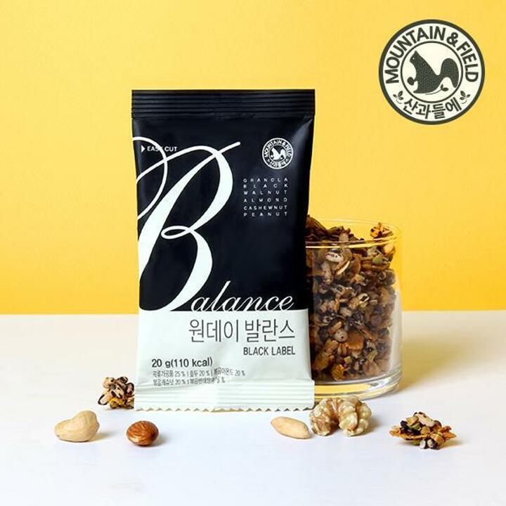 [산과들에] 하루견과 원데이발란스블랙 60봉 [낱봉]