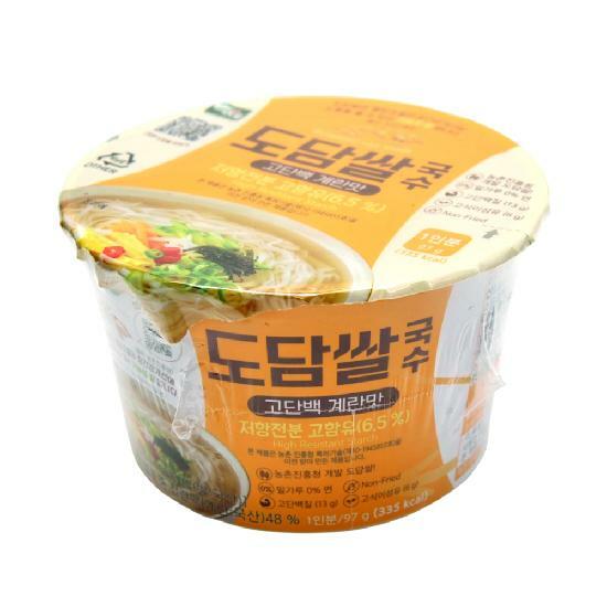 백제 도담쌀국수 고단백 계란맛 97g x 12개/백제쌀국수/고단백