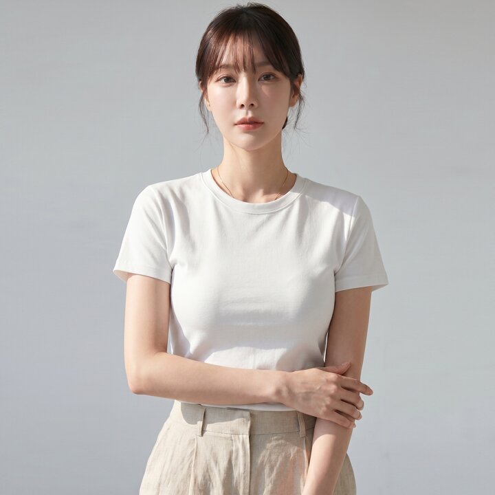 KARRA 밀키터치티셔츠_A4M1269