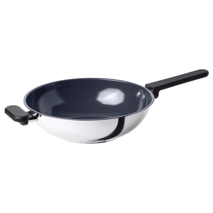 이케아 MIDDAGSMAT 미닥스마트 웍 28cm 논스틱 코팅/양수냄비/후라이팬/볶음팬/중식팬