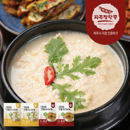 장단콩 맷돌 콩비지찌개 350g4팩 (순한맛 매운맛)23917703588722