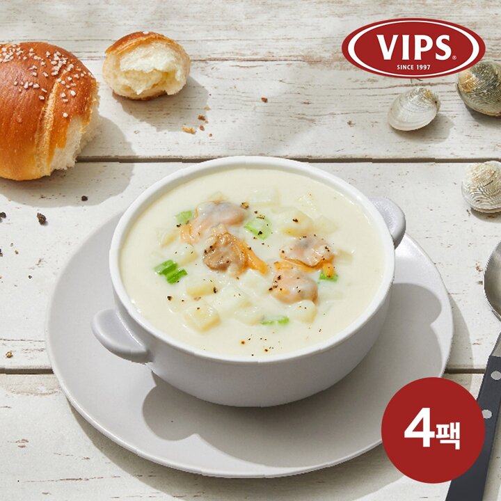 [빕스] 클램차우더 스프 200g 4팩