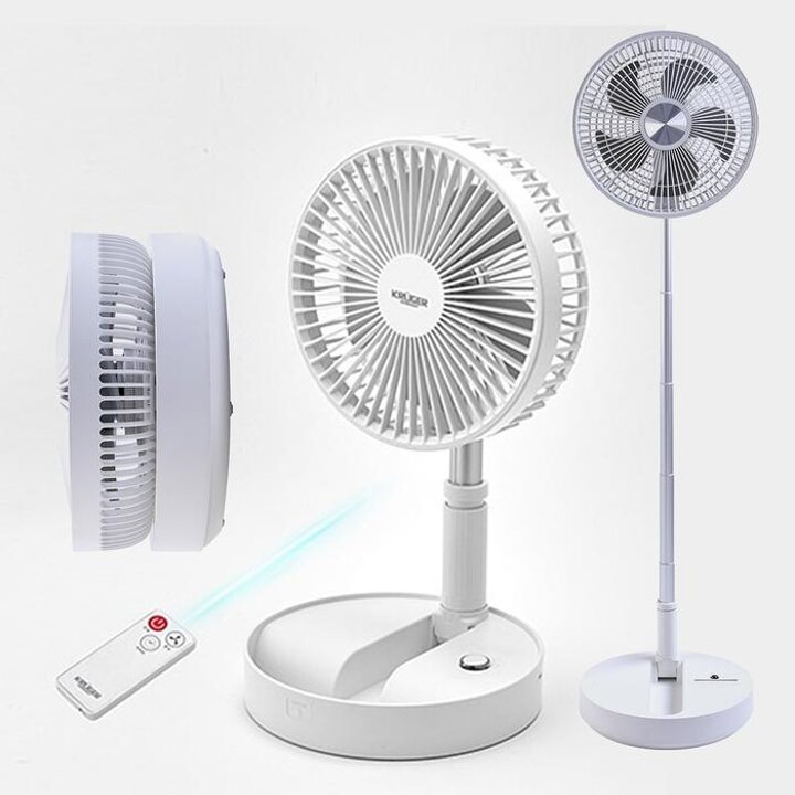 선풍기접이식리모컨7인치무선휴대용저소음대용량배터리높이조절