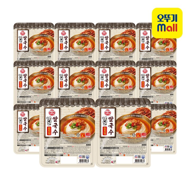 [오뚜기] [1BOX] 옛날 쌀국수 김치맛 92g 12개