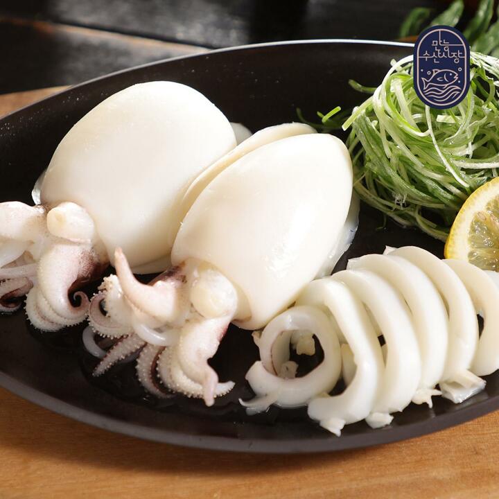 손질 통 갑오징어 600g(4-5마리) * 3팩 + 만능볶음소스 50g * 5팩