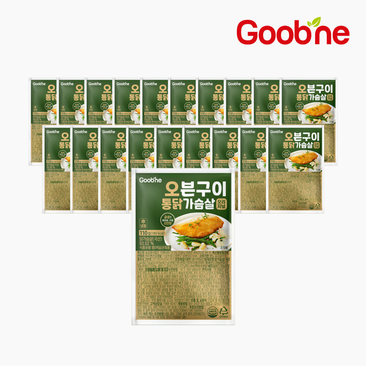 [굽네 오통닭]치킨맛 오븐구이 통 닭가슴살 오리지널 110g*20팩 CQ05