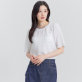 [지센] (2컬러) 리플 소재 포켓 장식 블라우스형 반팔 티셔츠 LFTSP402