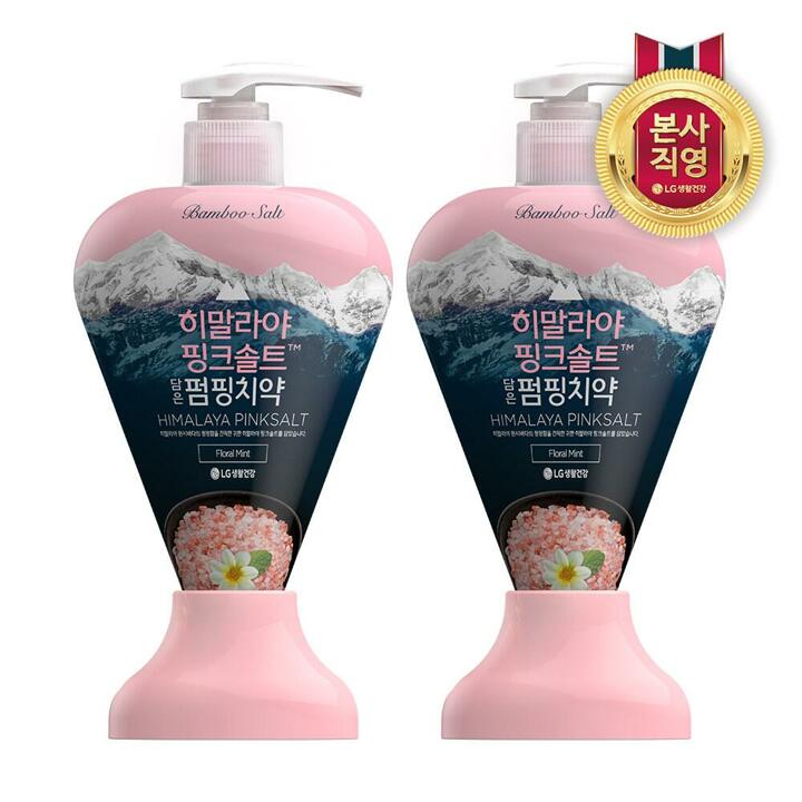 히말라야핑크솔트 펌핑치약 285g(플로럴) X 2개