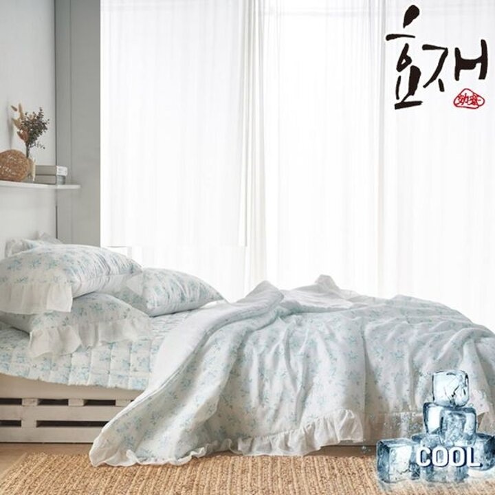 마거릿 냉감 인견 롱프릴 여름 침구세트Q(K겸용) by효재[35292761]