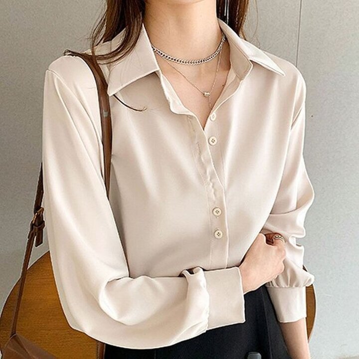여성 베이직 심플 카라 셔츠 데일리 남방 간절기남방코디