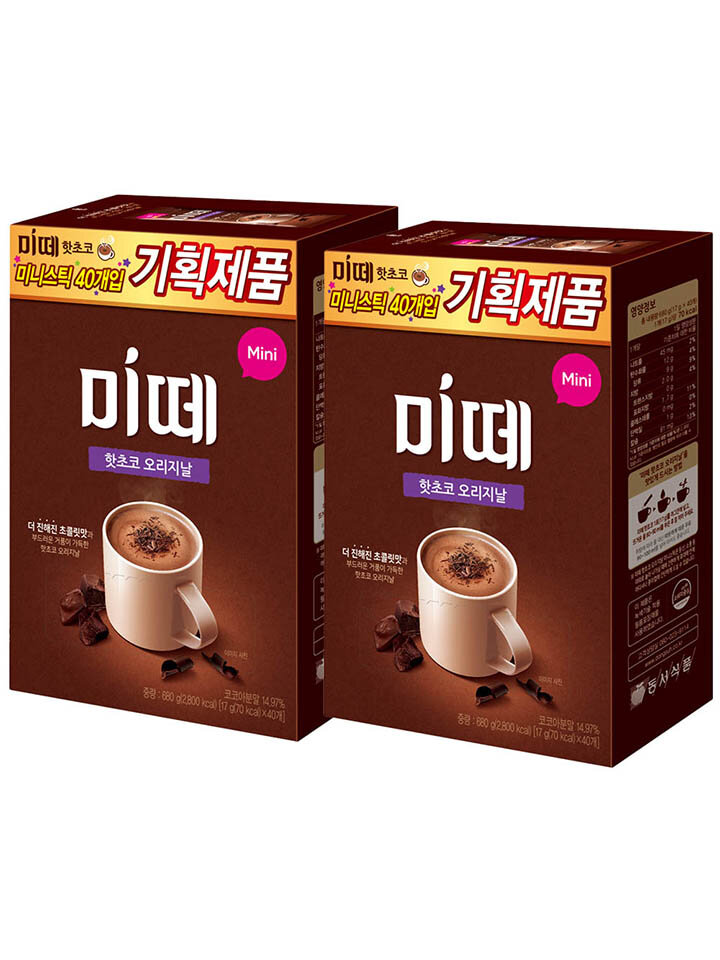 동서 미떼 핫초코 오리지날 미니 스틱 40T x 2개