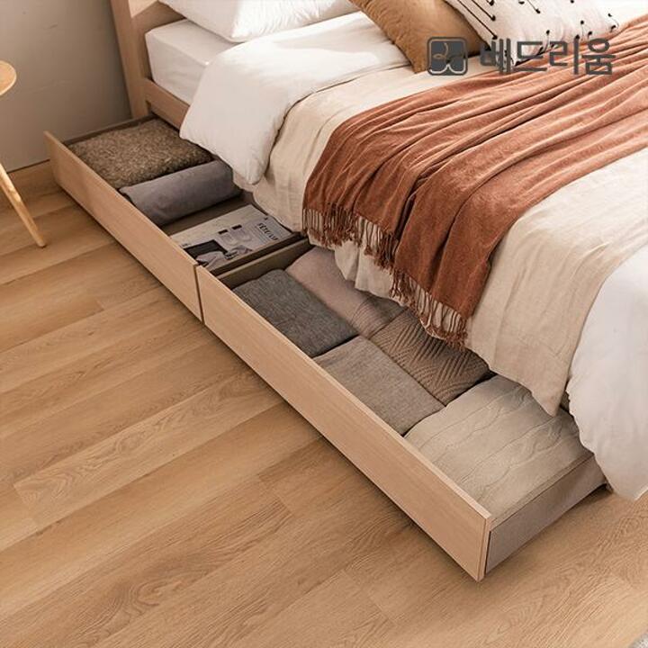 [베드리움] 파인드 LED 서랍형침대SS-독립 자카드