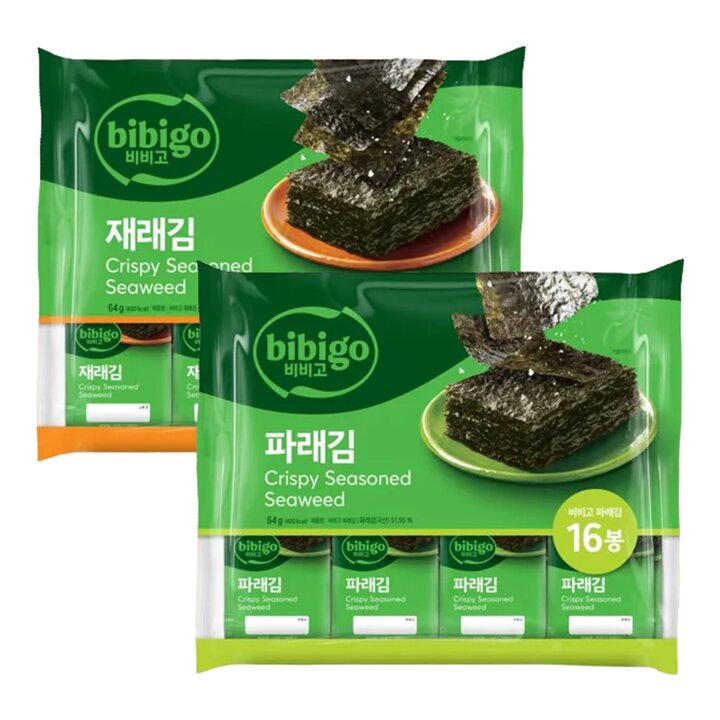 CJ 비비고 재래김(4g x16봉)+파래김(4g x16봉)