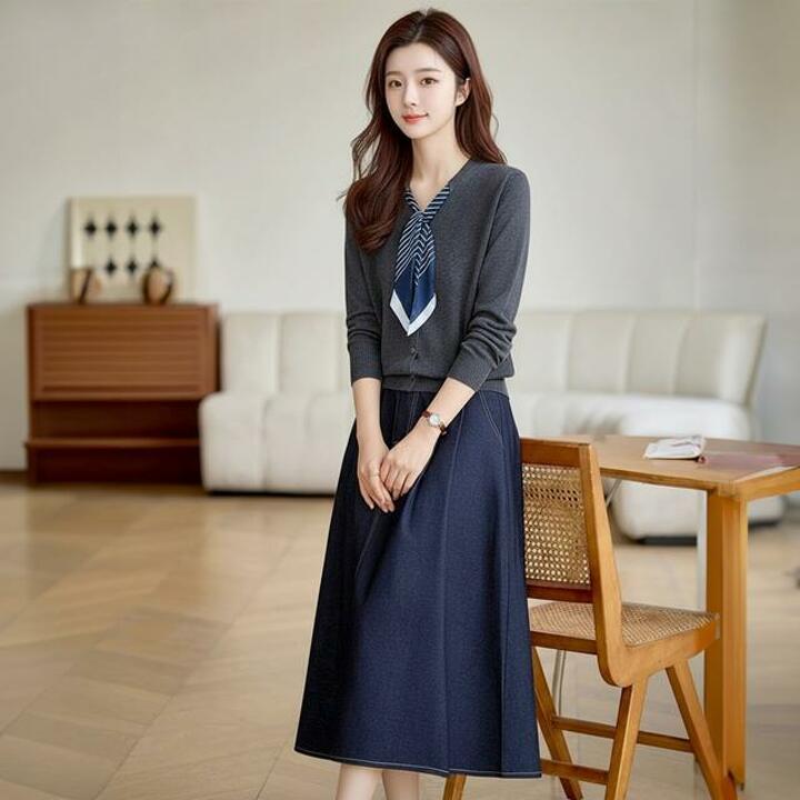 [헬리꽁땡]노바스카프가디건데님3종세트