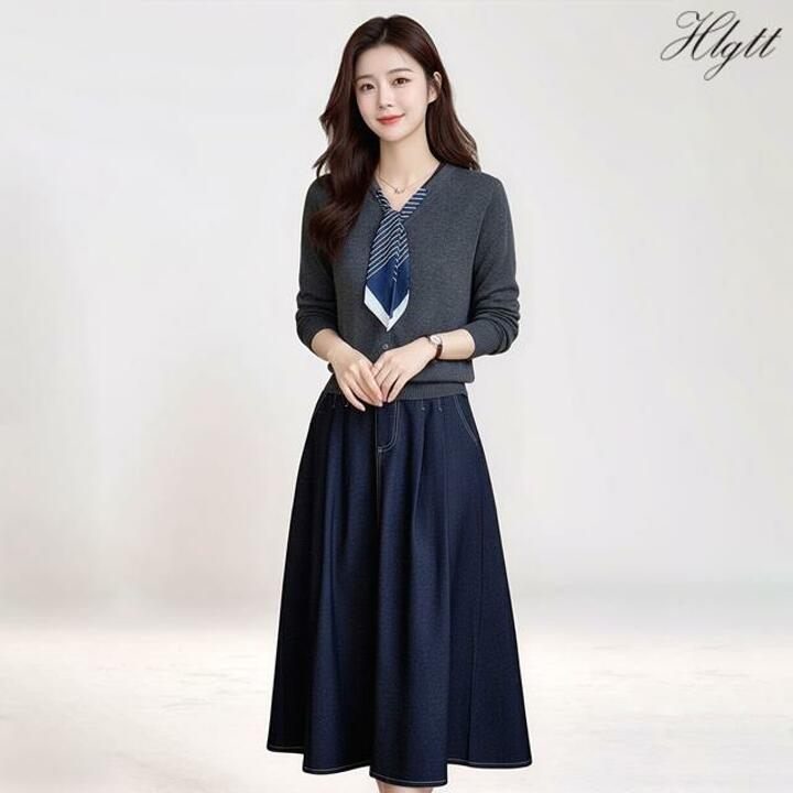 [헬리꽁땡]노바스카프가디건데님3종세트