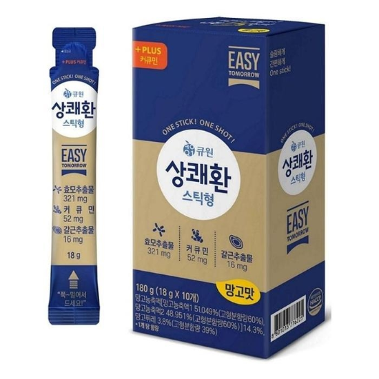 (주)셀러허브 52025159-큐원 상쾌한 상쾌환 스틱 18g X 10ea 술깨는약 여명