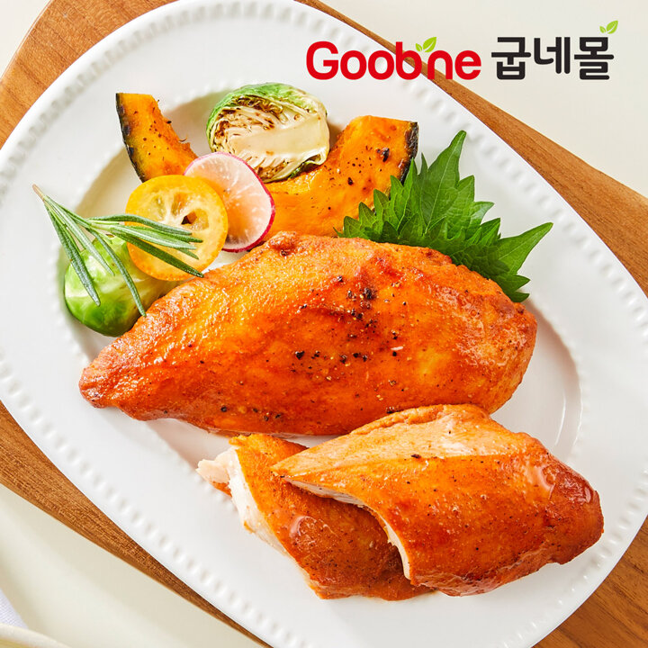 [굽네 오통닭]치킨맛 오븐구이 통 닭가슴살 매콤바베큐 110g*15팩 CR04