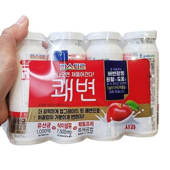 파스퇴르 쾌변 요구르트 (사과) 150ML X 4입 X 1개 b80242 (29270144)