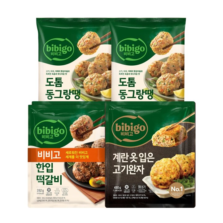 CJ 비비고 명절한상세트 (동그랑땡560g x2+한입떡갈비282g x2+계란고기완자480g)