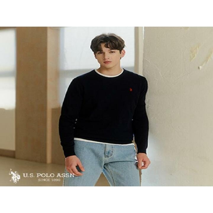 26SS] USPA 남성 긴팔 라운드니트 3종세트(케이블1종+플레인2종)