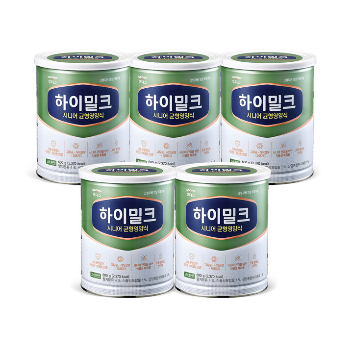 [G] 일동후디스 하이밀크 시니어 균형영양식 600g 5캔