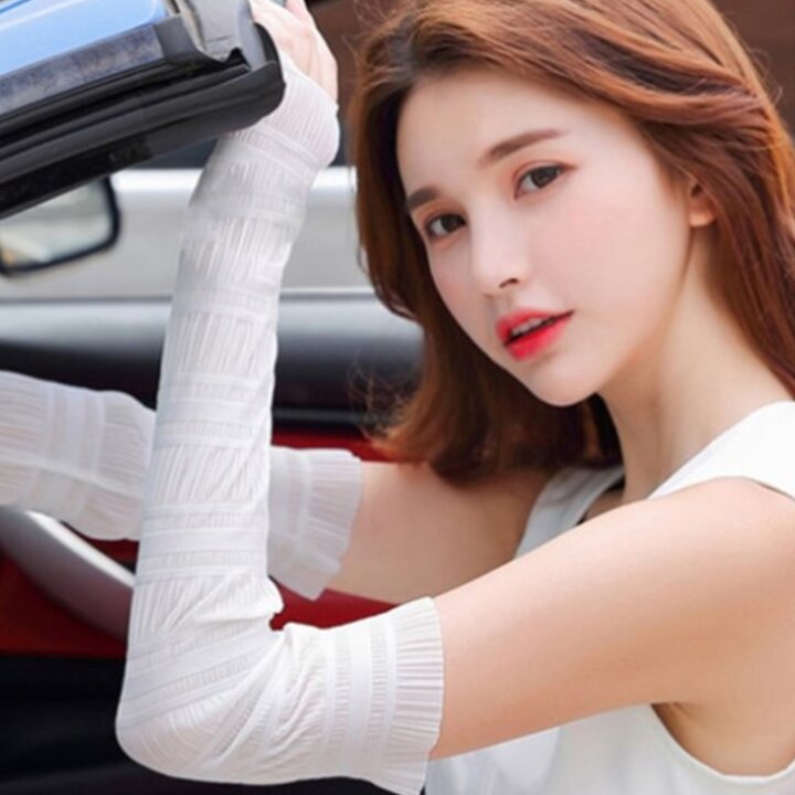 [옷자락] 여성 여름 쿨링 레이스 운전용 팔토시