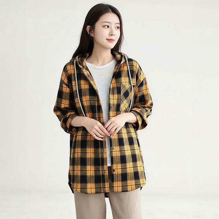 [헬리꽁땡]리오체크후드셔츠2종