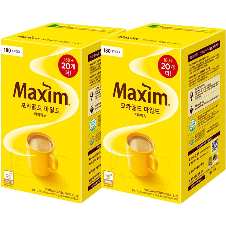 맥심 모카골드 커피믹스 180T x 2개