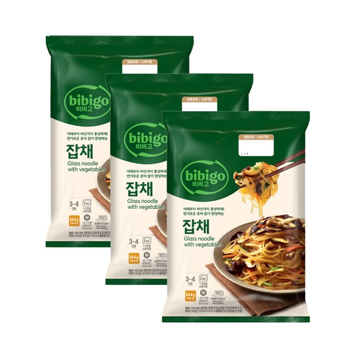 CJ 비비고 잡채 644g x3개