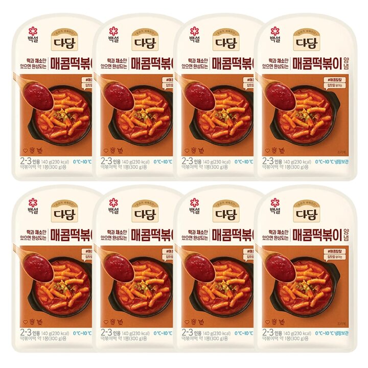 CJ 백설 다담 매콤떡볶이양념140g x8개