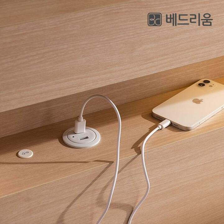 [베드리움] 파인드 LED 서랍형침대Q-독립 자카드