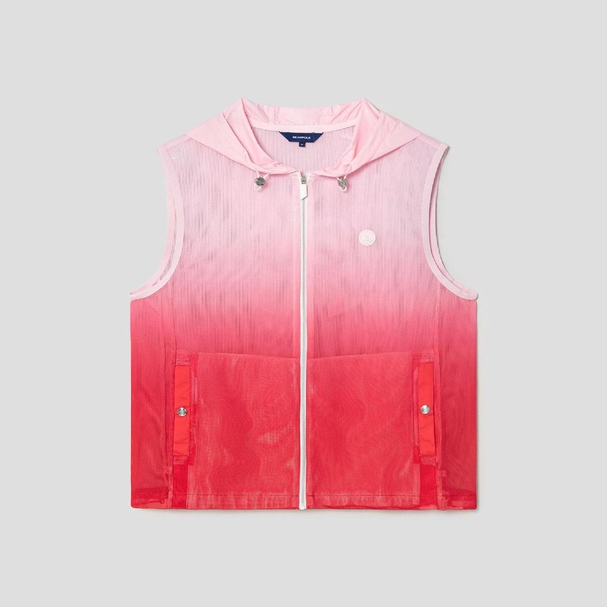 SS25 여성 메쉬 풀집 베스트 - 핑크 (BJ5642A36X)
