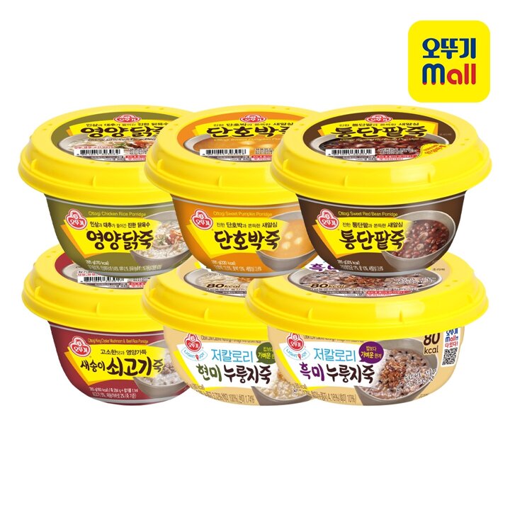 [본사직영] 오뚜기 용기죽 12개 골라담기(쇠고기/단팥/단호박/영양닭 외)