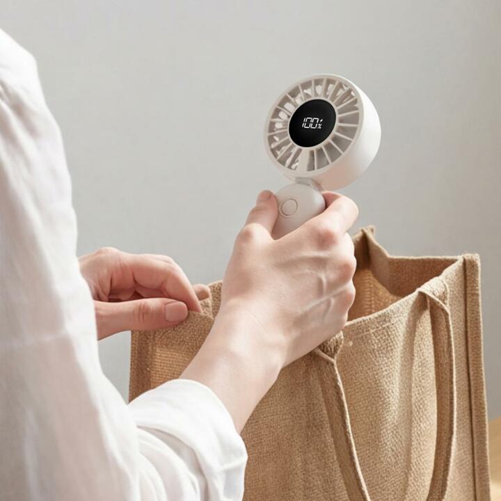[모니즈] 에어쿨 급속냉각 휴대용 선풍기 LED 무선 접이식 미니 선풍기