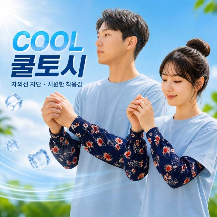 남여공용 냉감 팔토시 5종세트 냉장고 쿨토시 여름 자외선차단 스포츠 운전 산책 등산 낚시용