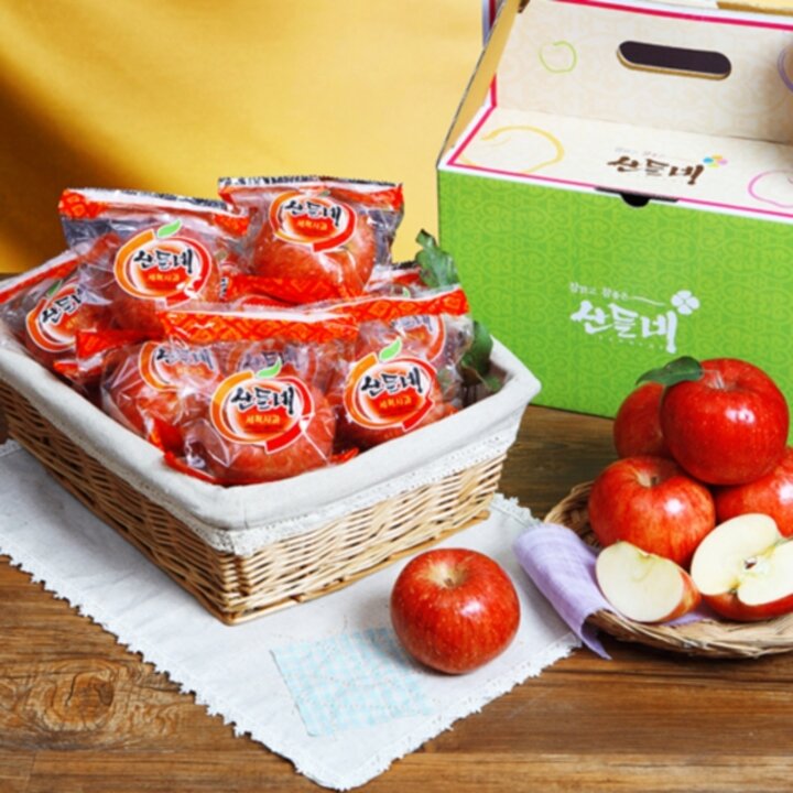 [산들네] 껍질째 먹는 경북 세척사과 3kg 13과내