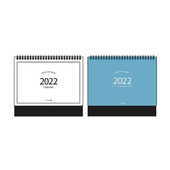 알티피아_0024791891 디자인 <b>캘린더</b> 2022년 업무용 블루 탁상달력 2개 모닝글로리