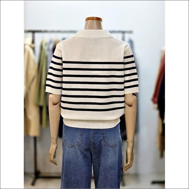 BCBG세이브존02스트라이프반팔니트B6B4K482
